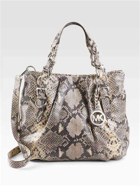 sac michael kors python|michael kors snakeskin bag.